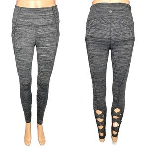 Athleta High Rise Criss Cross Ribbon Chatarunga Tight Space With Pockets Small